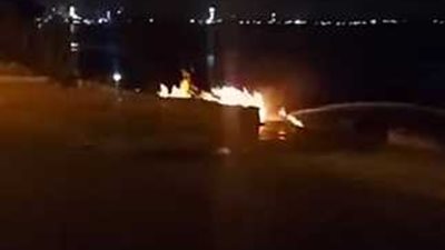 مصدر يكشف : نيران تخرج من باطن الأرض على طريق المحمودية دسوق بالبحيرة