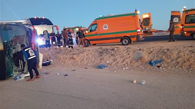 إصابة 30 شخصًا في انقلاب أتوبيس بالوادي الجديد