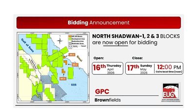 جنوب الوادي تطرح مزايدة ل 3 بلوكات جنوب شدوان بخليج السويس