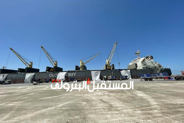 ميناء شرق بورسعيد يستقبل أكبر سفينة صب جاف لشحن 60 ألف طن كلينكر